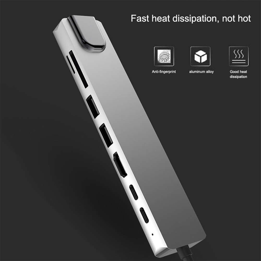 Bakeey PB-C7366 8-in-1 USB-C Hub Docking Station Adapter With 4K HDMI HD Display / 87W USB-C PD3.0 P