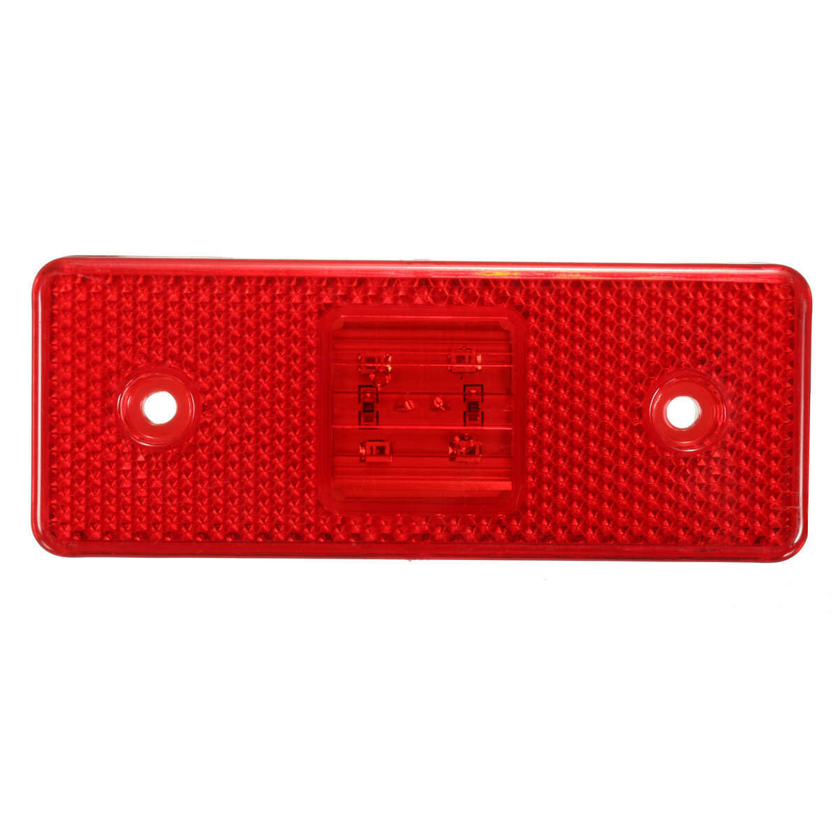 White - 4 LED 24V Truck Trailer Lorry Side Marker Light Lamp Amber White Red