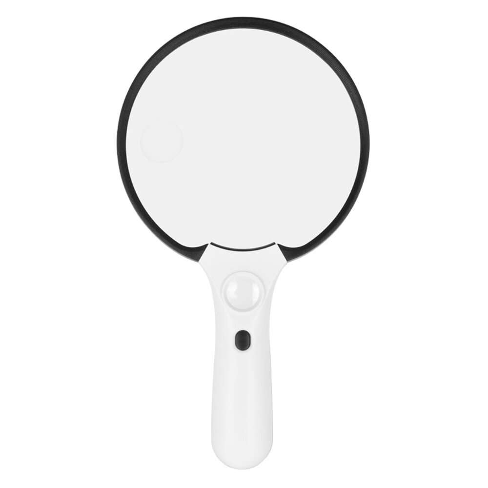Handheld 135mm Large Lens Magnifying Glass with 10x 20x 45x Magnification LED and UV Light for Readi