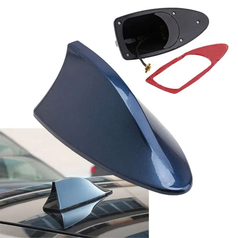 Silver - Universal Car Shark Fin Roof Antenna Auto Radio Signal Antennas for BMW Car Shark Fin Anten
