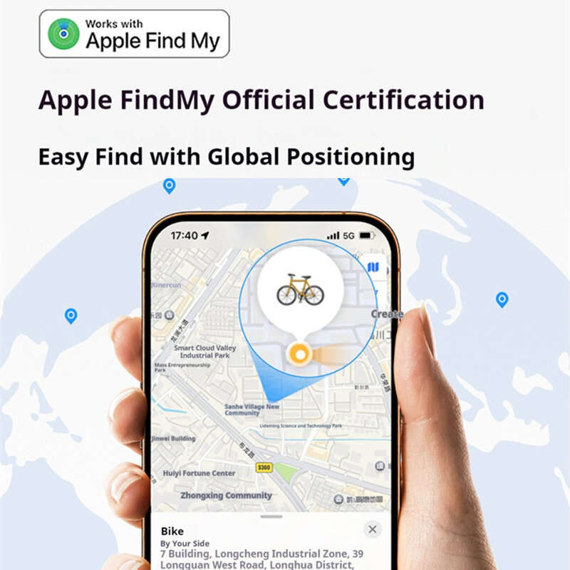 Black - UGREEN CM919 SmartTag Smart Anti-lost Device Apple Find My Certified USB-C Charging 365 Days