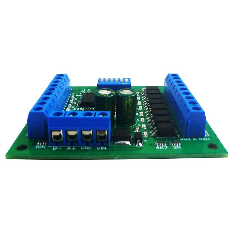 23IOA08 8CH Multifunctional RS485 Remote IO Module PLC DI-DO Expansion Board DIN Guide Rail