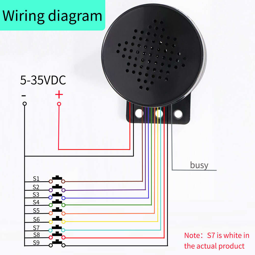 DC6-35V - Sinilink DY-B01 Voice Prompt Player DC5V-35V MP3 WAV Support 3W Speaker Audio System Custo
