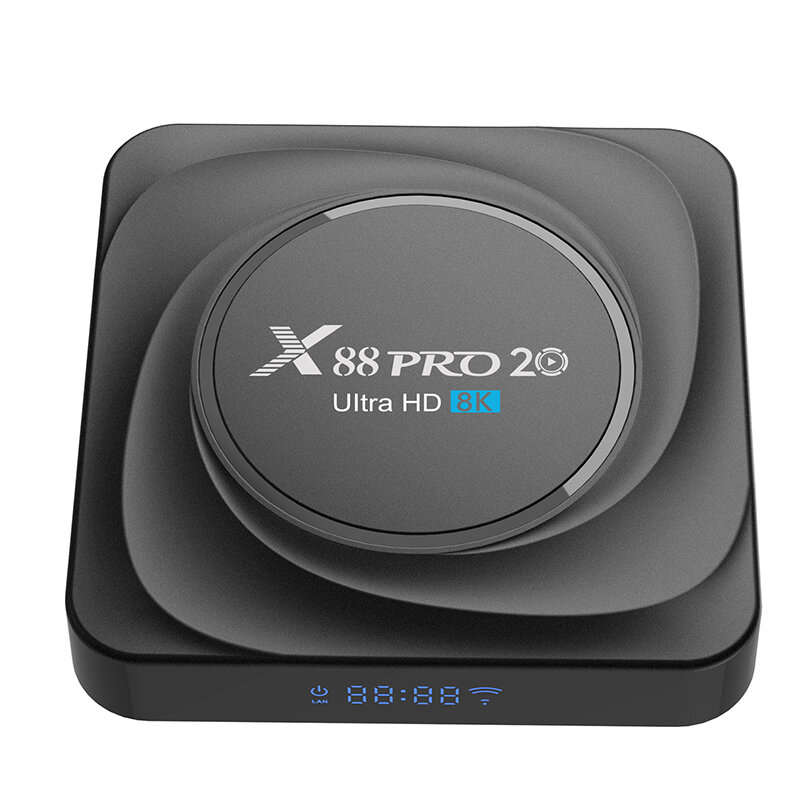 EU Plug - X88 PRO20 8+64G Anroid 11.0 TV Box RK3566 Quad-core Support 8K UHD WiFi 6 bluetooth-Compat