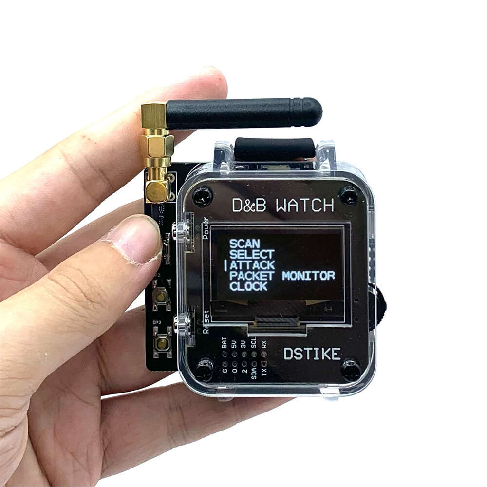 Black - DSTIKE V4 WiFi Deauther Bad USB Watch ESP8266 Atmega32u4 Programmable Development Board Atta