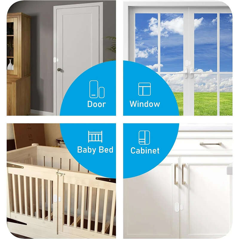 Tuya Smart Zigbe Door Window Magnetic Sensor Open/Closed Detector Home Alarm Security Protection Sma