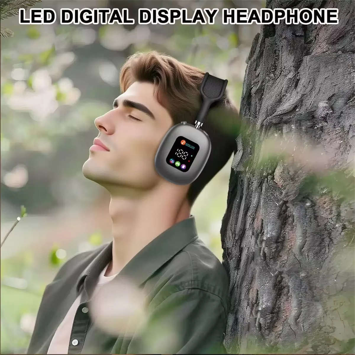 Gold - AKZ MAX600 Wireless Headset Bluetooth Headphones HiFi Bass Driver 3D Stereo Low Latancy Digit