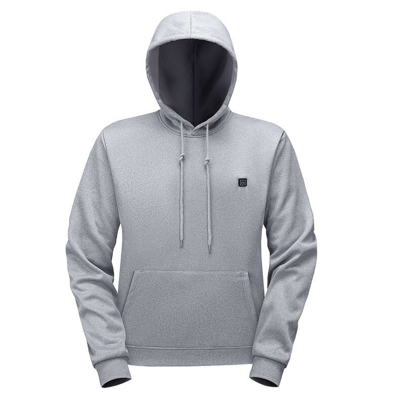 5XL - TENGOO HS05G Smart Heated Sweatshirt 5 Heating Areas Quick Heating USB Rechargeable Washable S