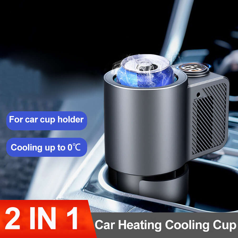 1 - Smart 2-in-1 Car Heating Cooling Cup Cold Hot Coffee Milk Electric Beverage Warmer Cooler Holder