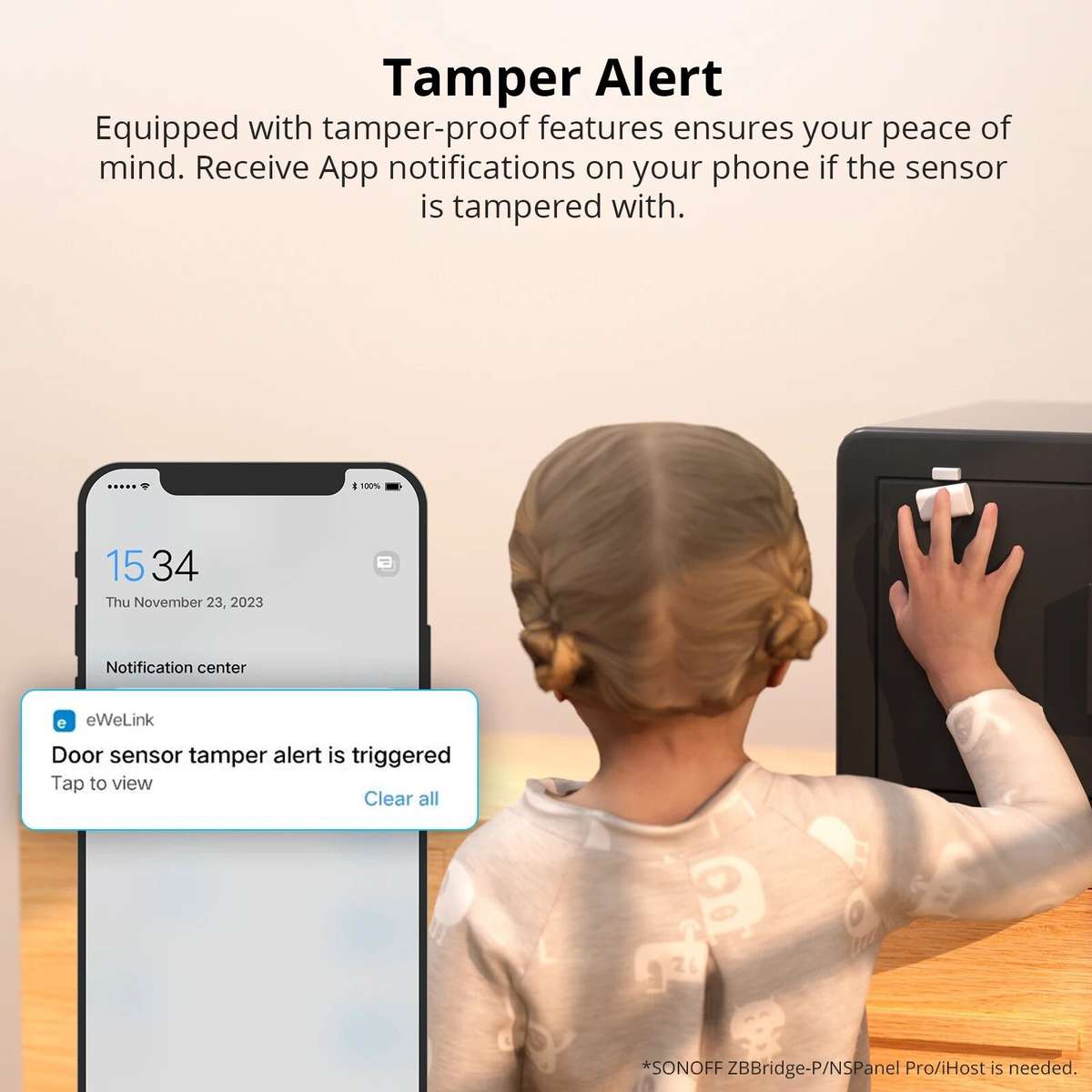 SONOFF SNZB-04P Zigbe Door Window Sensor Tamper Alert Smart Scene Remote Control Smart Home ZHA Work