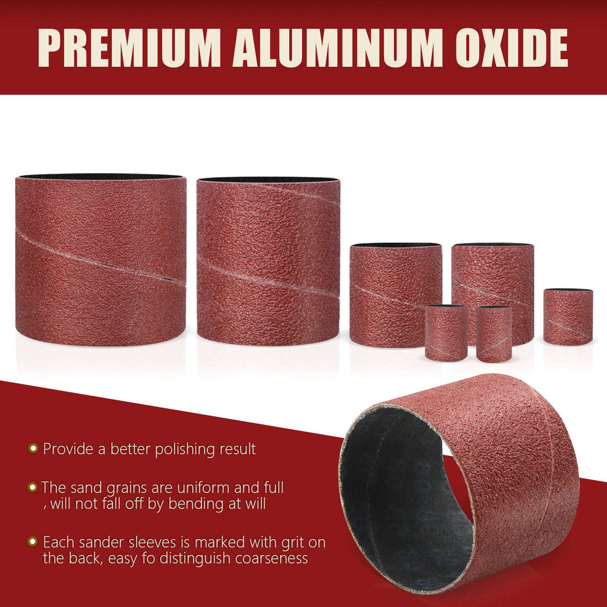 #A - Sanding Drum Kit 37 Pcs Rubber Spindle Sanding Drum Sander Tool Kit Set for Drill Press for Hom