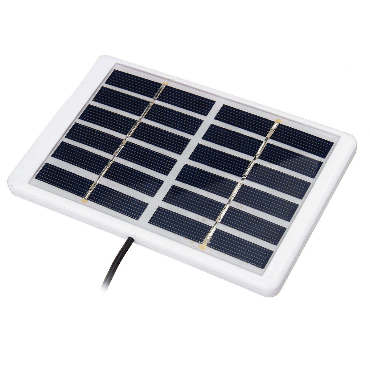 1.2W 6V Mini Portable Polycrystalline Solar Panel with Plastic Frame + 5521 DC Interface Cable