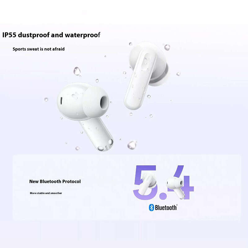White - OPPO Enco Air4i TWS Earbuds Wireless bluetooth 5.4 Earphone 12.4mm Large Moving Coil Deep Ba