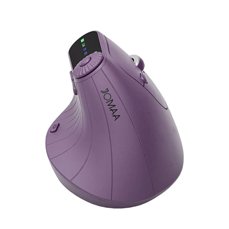 Purple - Vertical Ergonomics Wireless Mouse 2.4G/bluetooth 1000-2400DPI Type-C Rechargeable Silent M