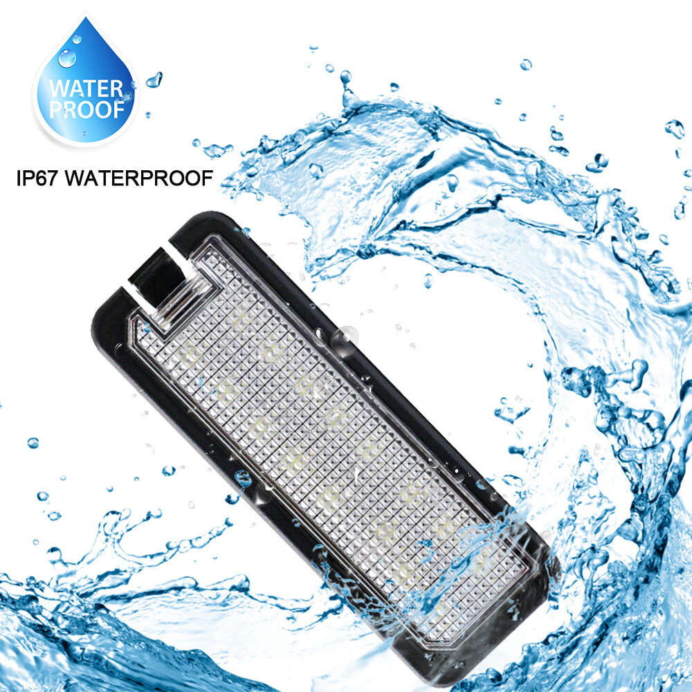 For VW GTi Golf 4 5 6 7 MK4 MK5 MK6 MK7 Passat B7 CC EOS 2PCS LED Number License Plate Lights With C