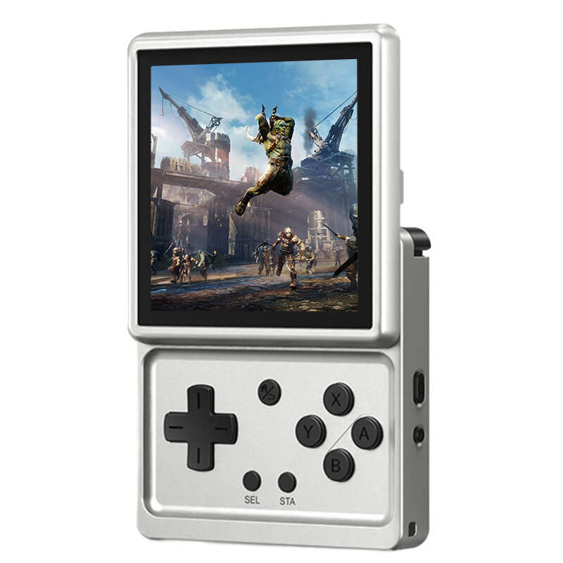 Silver - [256G] ANBERNIC RG Rotate 8000+ Games Handheld Game Console 3.5-inch Touchscreen T618 Octa