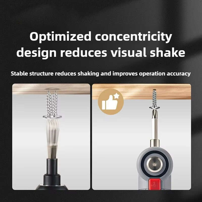 Grey - Multi Angle Electric Screwdriver 4V Lithium Battery Compact Design 3 Torque Settings LED Ligh