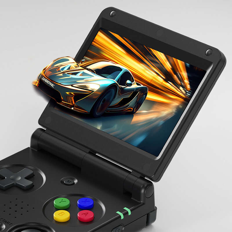 Grey - ANBERNIC RG34XXSP 64G Flip Retro Handheld Game Console 3.4-inch IPS Display Quad-core Support