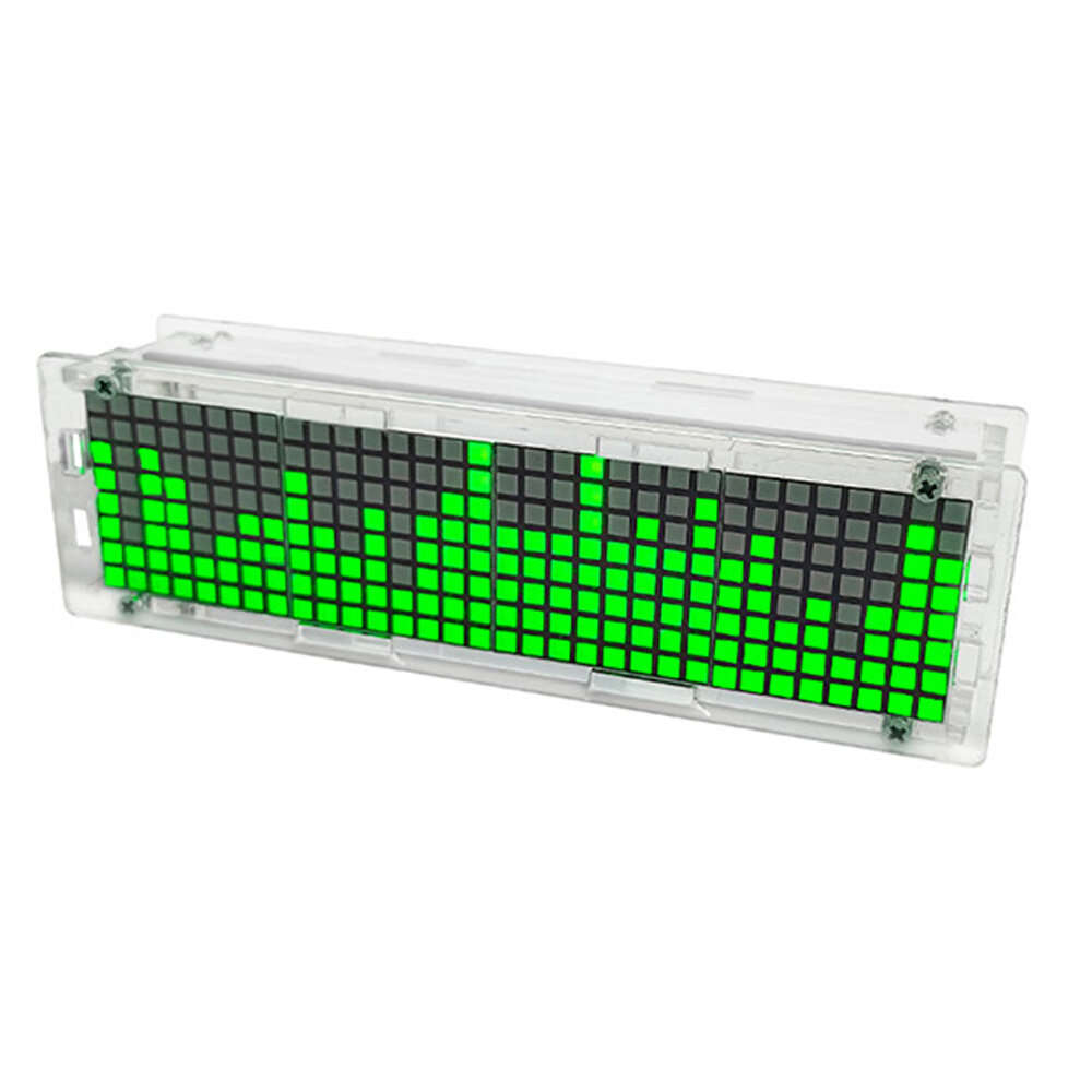 Blue - Voice-Controlled LED Music Spectrum DIY Kit Dot Matrix Clock Electronic Soldering Music Rhyth