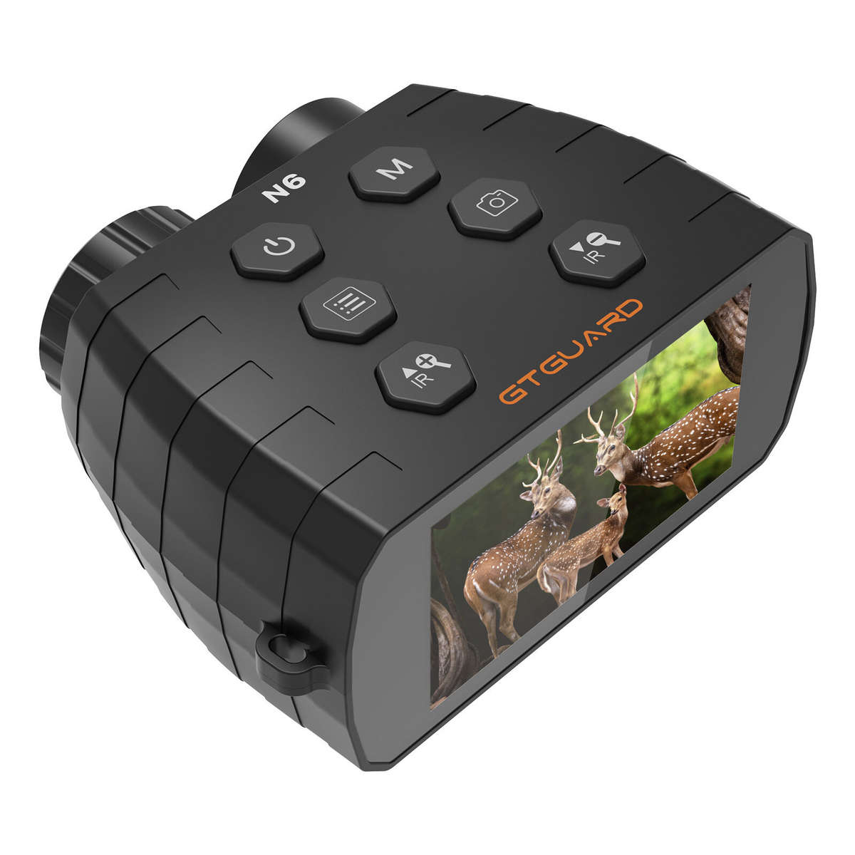 Black - N6 Night Vision Binoculars 1080P 300M 5X Zoom IR Night Vision Goggles for Hunting Camping