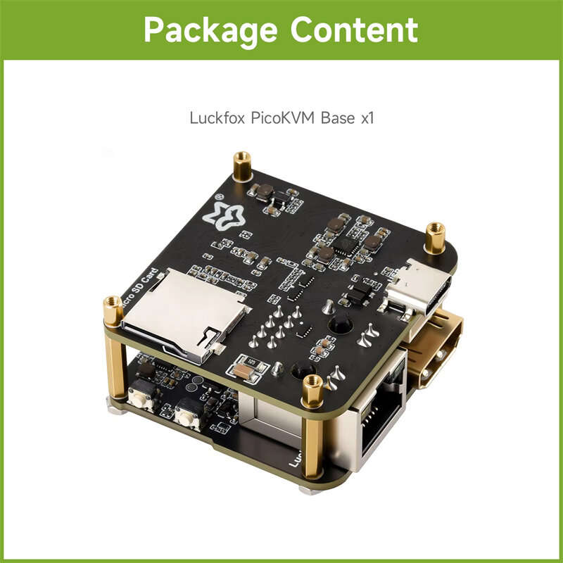Full Kit - Luckfox PicoKVM IP KVM Remote Management Tool Supports 1080P 60fps HD Multimedia Interfac