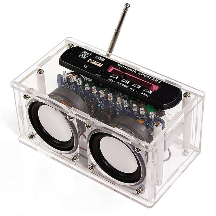 3Pcs DIY bluetooth Speaker Kit with FM Radio 87.5-108MHZ DIY Soldering Project Practice Electronic K