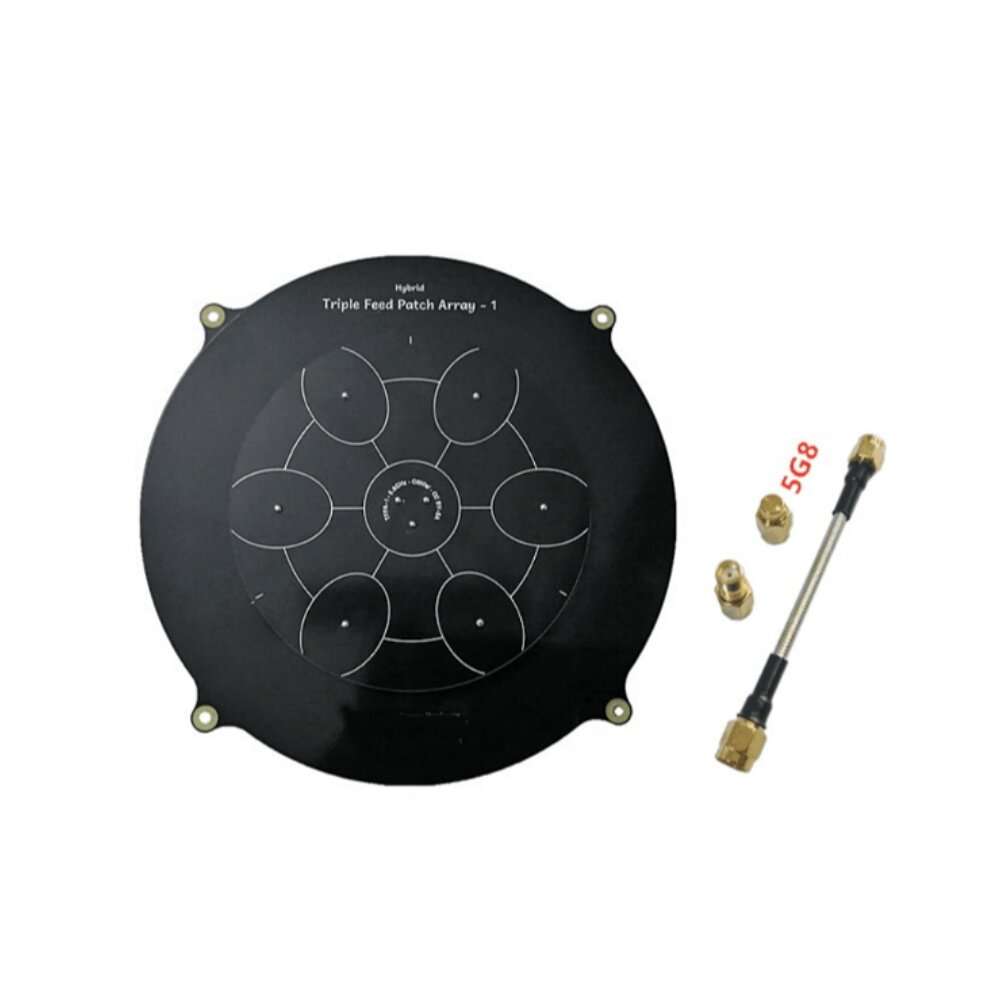 Red - 150mm Triple Feed Patch 5.8GHz 14dBi Pagoda Array FPV Antenna for RC Drone Eachine Skyzone Fat