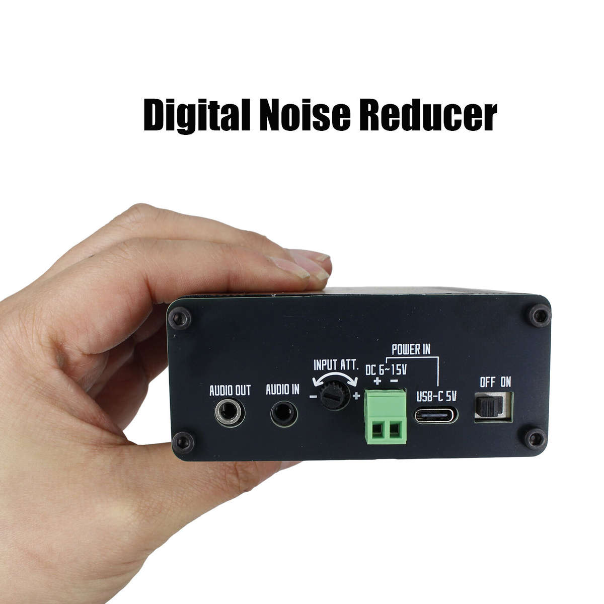 Black - Digital Noise Reducer Advanced Low Pass Filter Adjustable 10 Noise Reduction Levels Radio Au