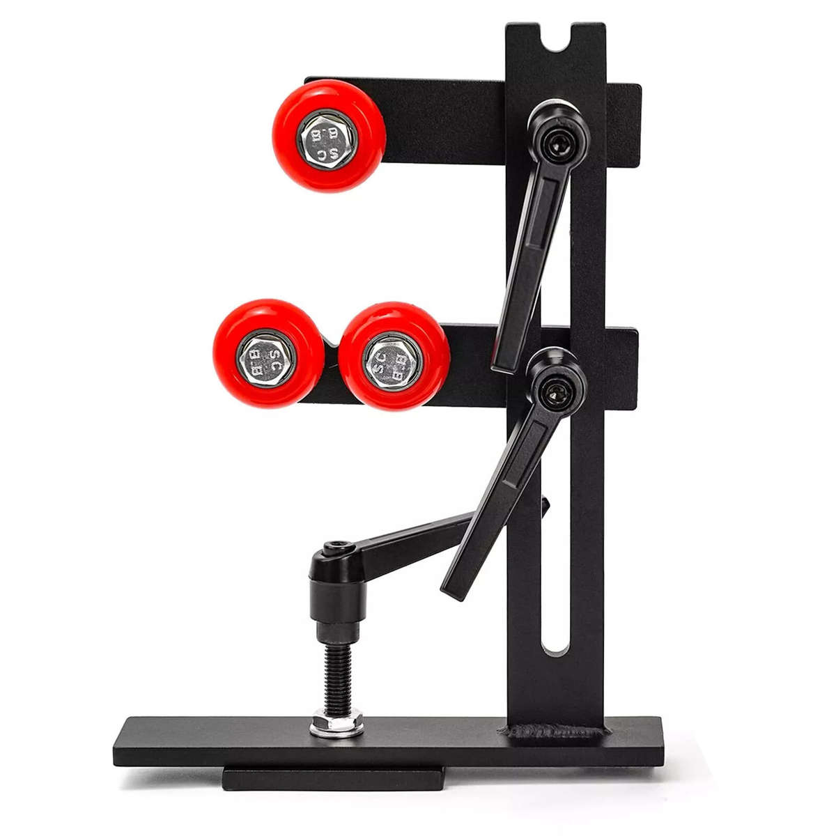 Black - Wood Lathe Woodturning Steady Rest 3 Wheels Wood Lathe Tools Wood Cast Iron Steady Rest