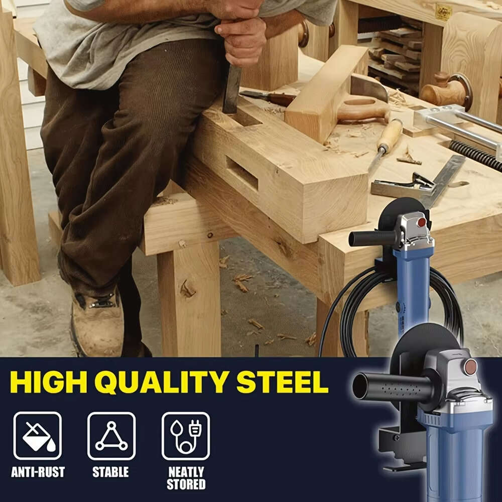 2 - 1/2 PCS Angle Grinder Holder Angle Grinder Stand Tool Wall mount Bracket for 5inch Grinder Angle