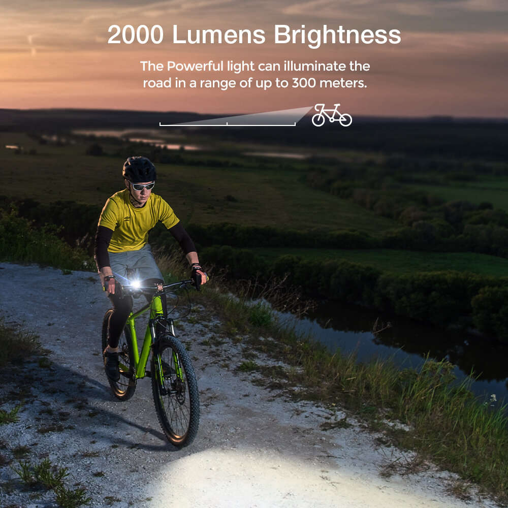 Headlight + Taillight - Astrolux BC6 2000Lm Super Bright Bike Headlights 6 LED Large Beads 4800mAh B