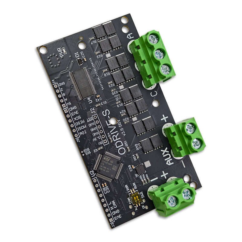 Black - ODrive S V3.6 FOC BLDC Motor Controller 60A Support CAN PWM Pulse Encoder TLE5012B AS5047 AM