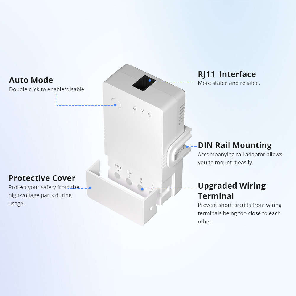 #2 - SONOFF TH Origin 16A/20A WiFi Smart Switch Temperature Humidity Monitoring Switch Smart Home wo