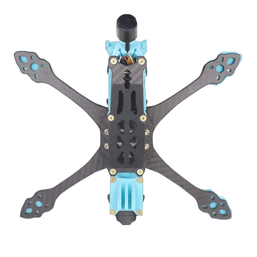 Green - HSKRC MAK5 225mm Wheelbase 5mm Arm Thickness X Type 5 Inch Frame Kit Support DJI O3 Air Unit