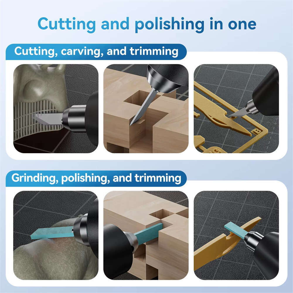 EU Plug - Kniceo Lite1 40kHz Ultrasonic Cutting Knife Cutter 30W Portable Adjustable Type-C Powered