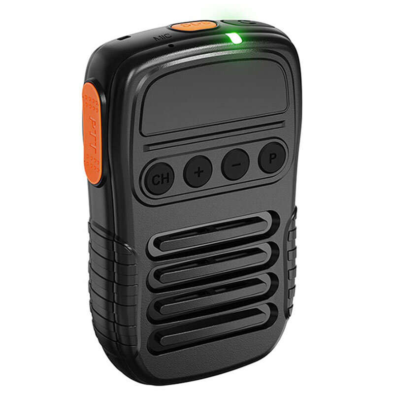 Black - UNIWA BM008 Wireless bluetooth Speaker Hand Microphone 1800mAh PTT Mic with Type-C Charging