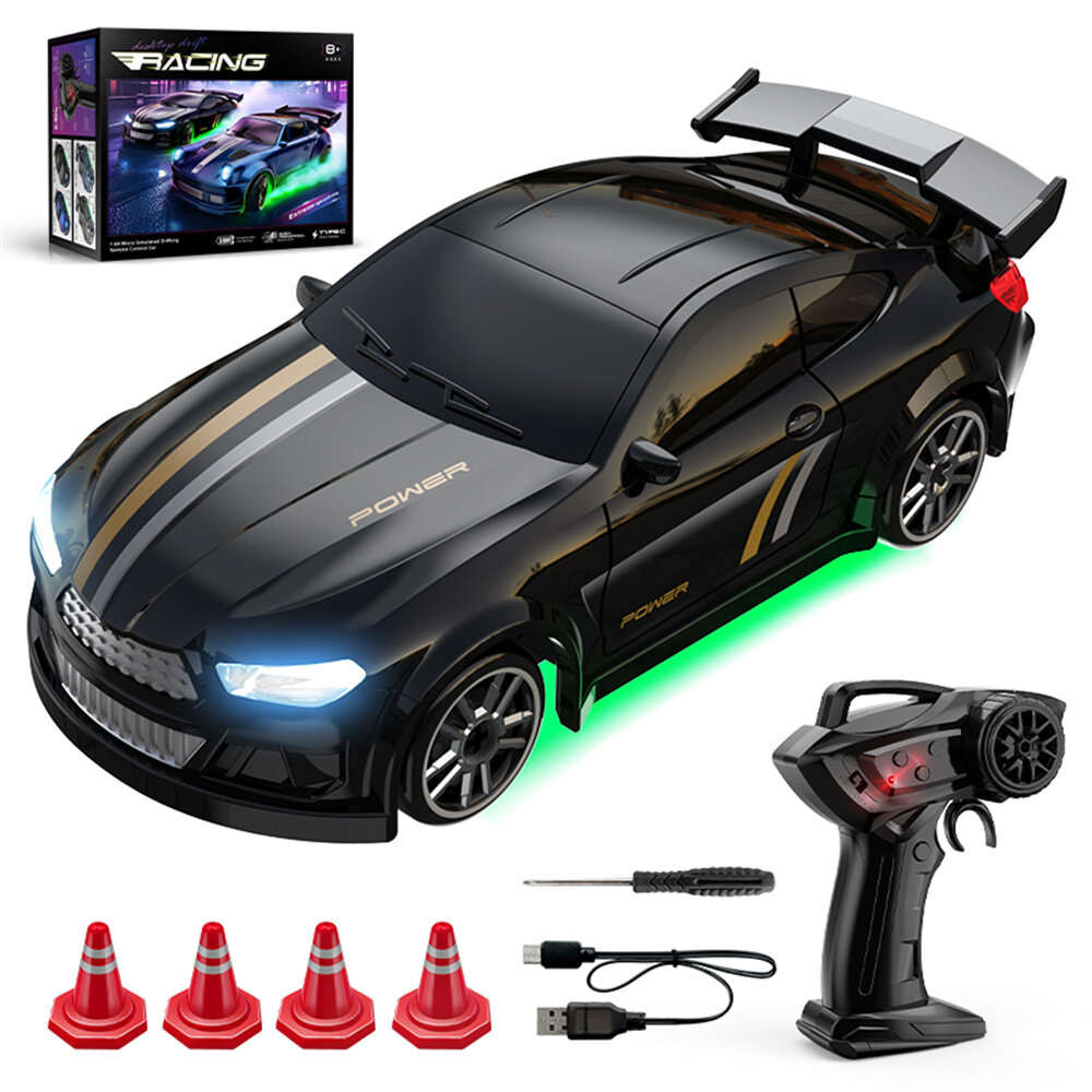Blue - WSD E84 E85 RTR 1/64 2.G 4WD RC Drift RC Car Mini Race LED Light Two Speed Full Scale Radio C
