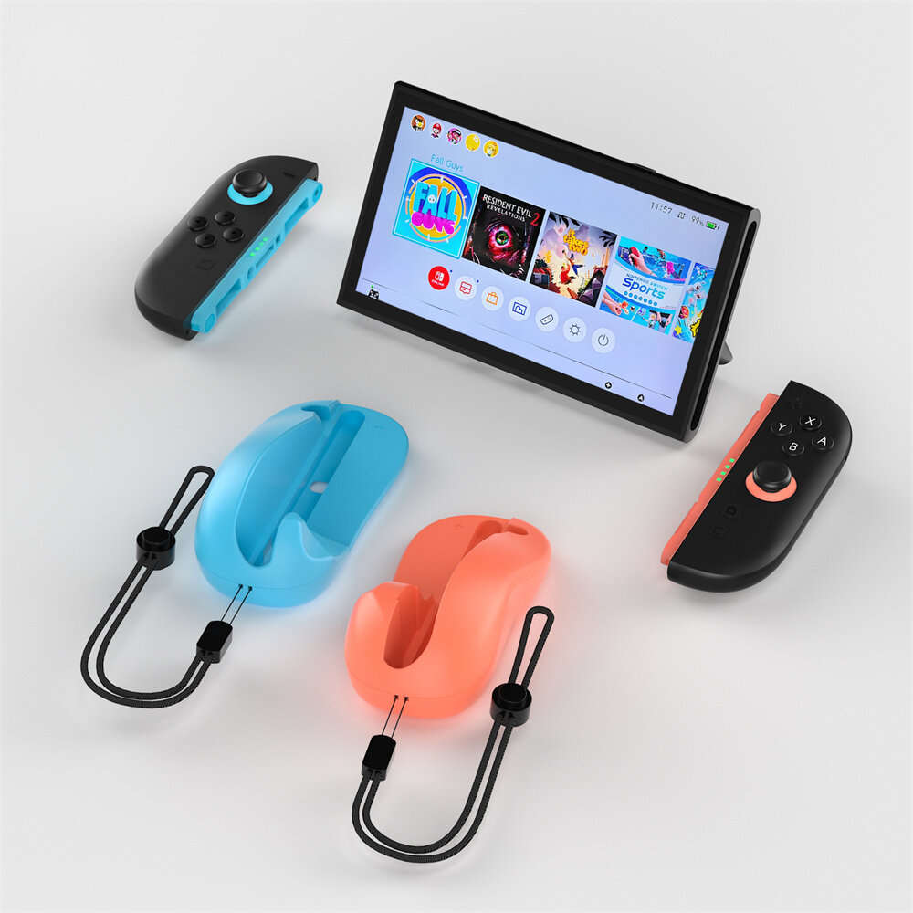 Blue/Orange - 2 Pack For Nintendo Switch2 Mini Magnetic Mouse Grip Ergonomic Design Portable Control
