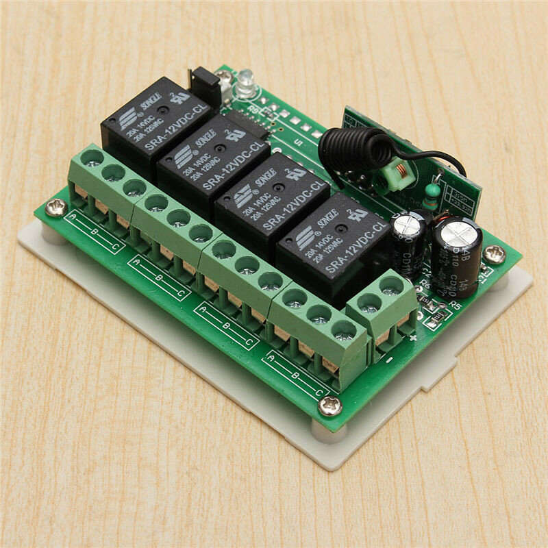 Geekcreit 12V 4CH Channel 315Mhz Wireless Remote Control Switch With 2 Transimitter