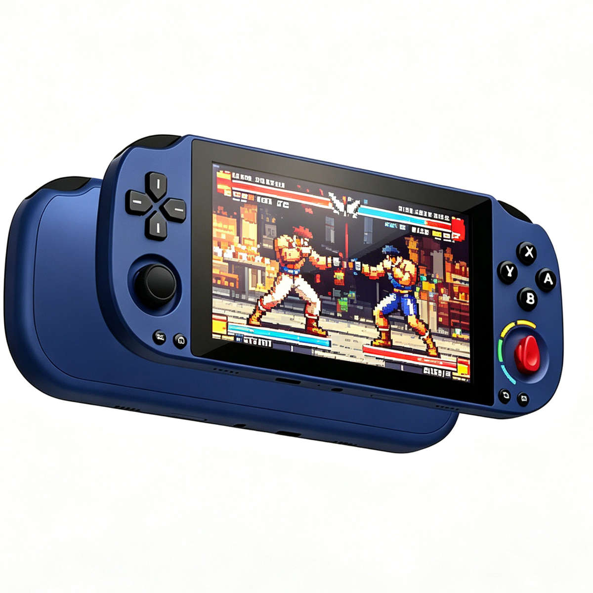 Blue - [256G] GAMEMT PSK5000 Handheld Game Console 5-Inch Screen with Hall Joystick 3GB RAM 32GB ROM