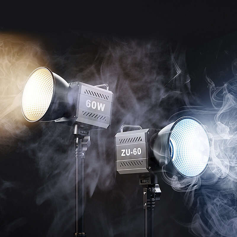 ZU60 60W COB Video Dimmable Light 2700-7500K Handheld Photographic LED Light for Photo Studio Film C