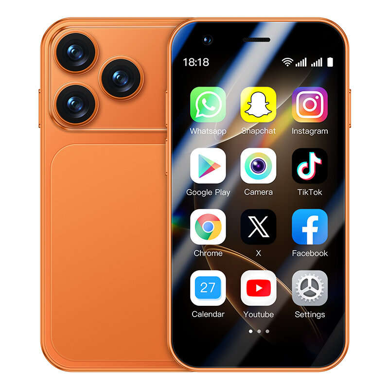 Orange - ONEMYTH A17 Mini 3.0-Inch Android 8.1 2GB RAM 16GB ROM Dual SIM Unlocked Mobile Phone 2MP C