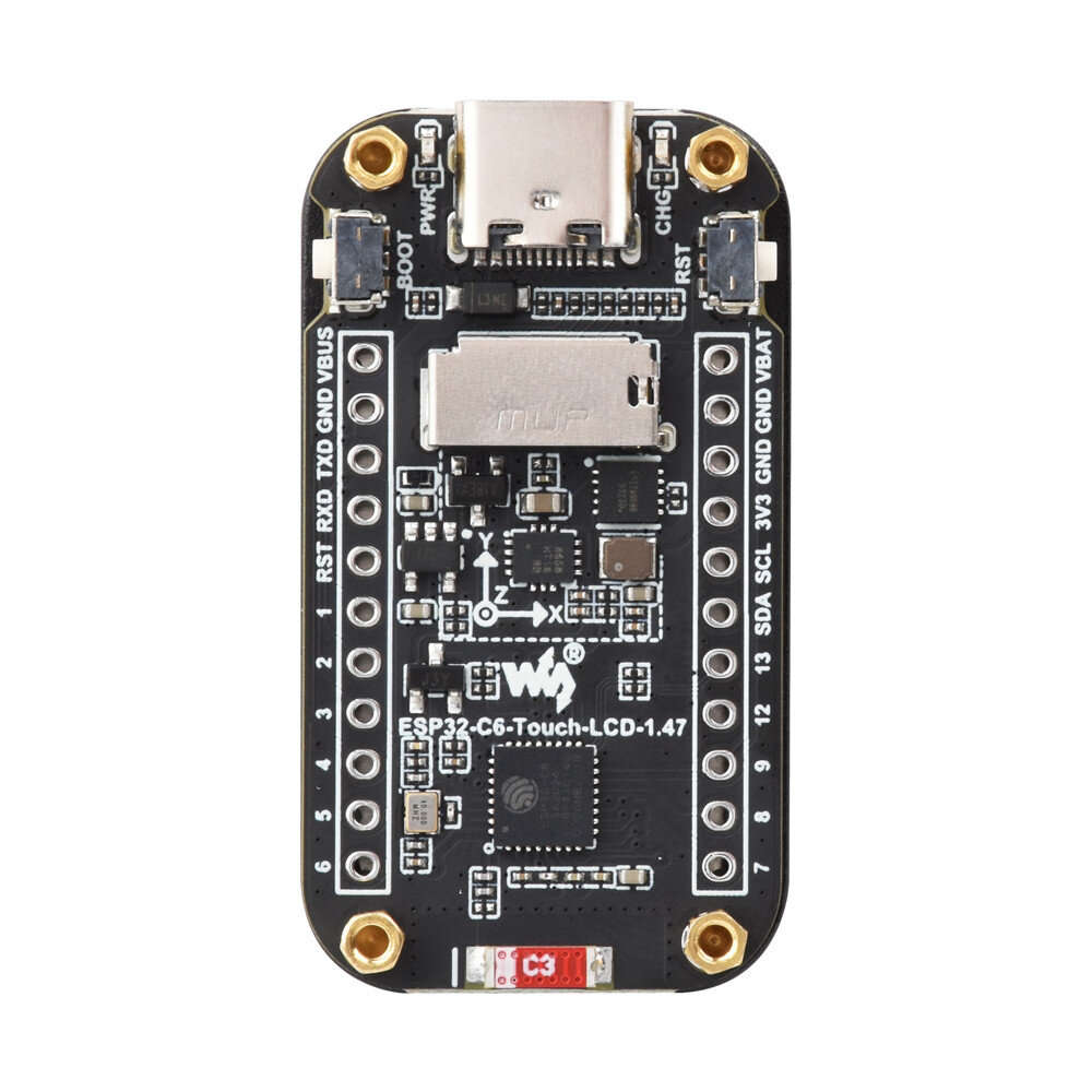 Pin Headers are not Soldered - ESP32-C6 1.47 inch Touch Display Development Board 172320 262K Displa