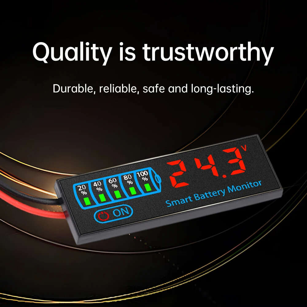Green - 3S-14S DC7-55V Battery Level Indicator 12V 24V 36V 48V 18650 Lipo Lithium Battery Capacity B
