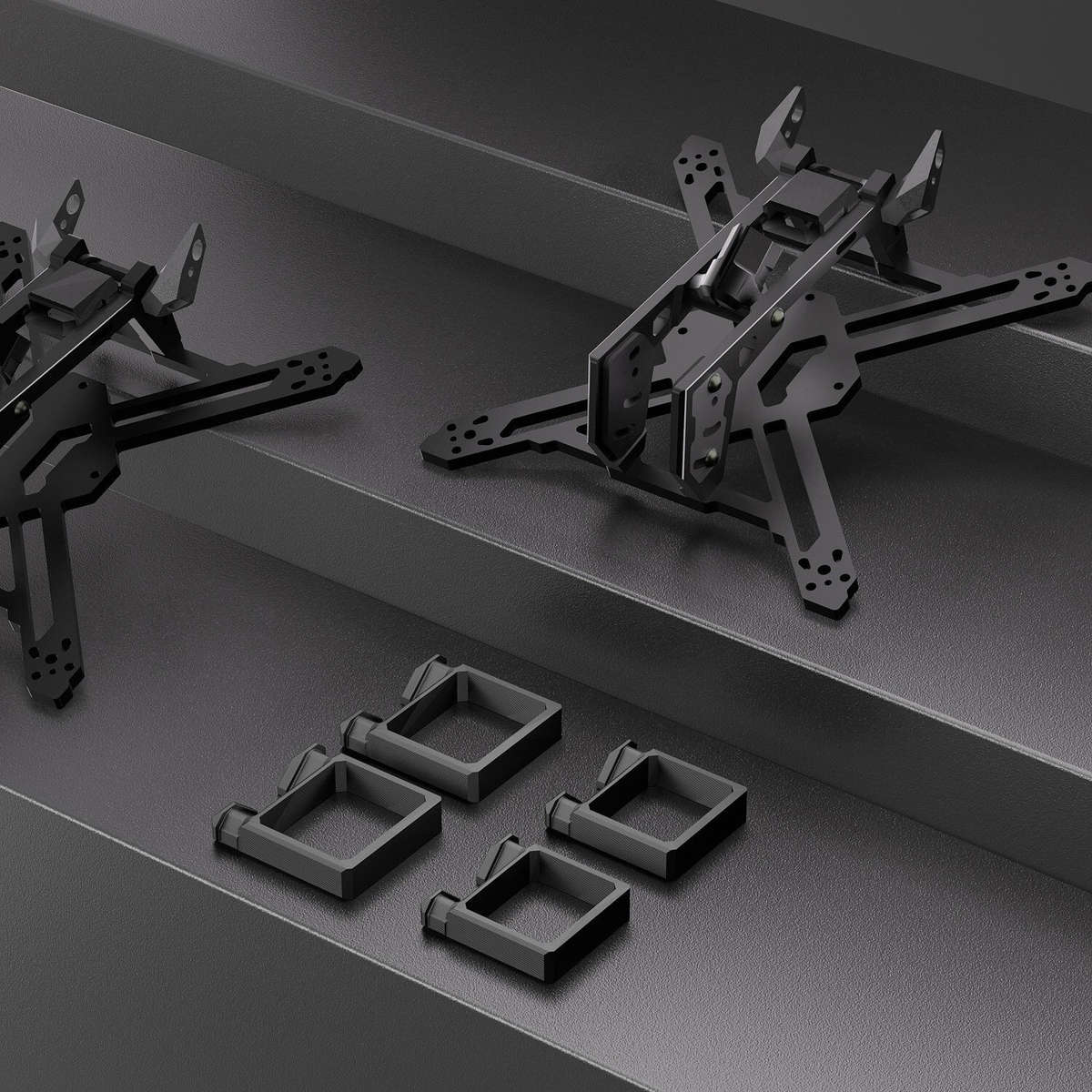 Frame Kit - DolphinRC PRISMFLY X2 115 mm Wheelbase 2 Inch Aluminum Alloy Frame Kit Compatible with D