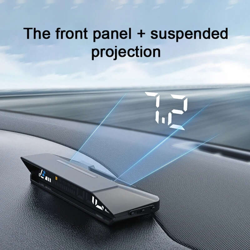 Black - Car Digital Speedometer Head Up Display 4.6 Inch Screen RPM Water Temperature Voltage Fuel C
