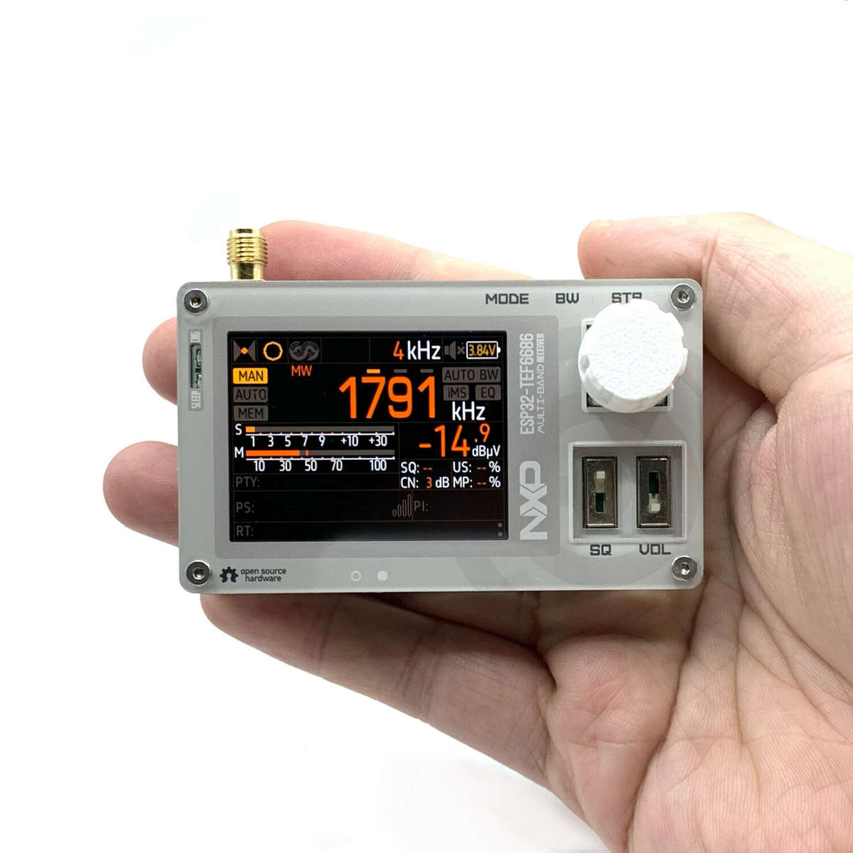 Black Loop Antenna Version - AMNVOLT C3 Mini TEF6686 DSP Radio ESP32 Chip Full Band Radio FM/LW/MW/S