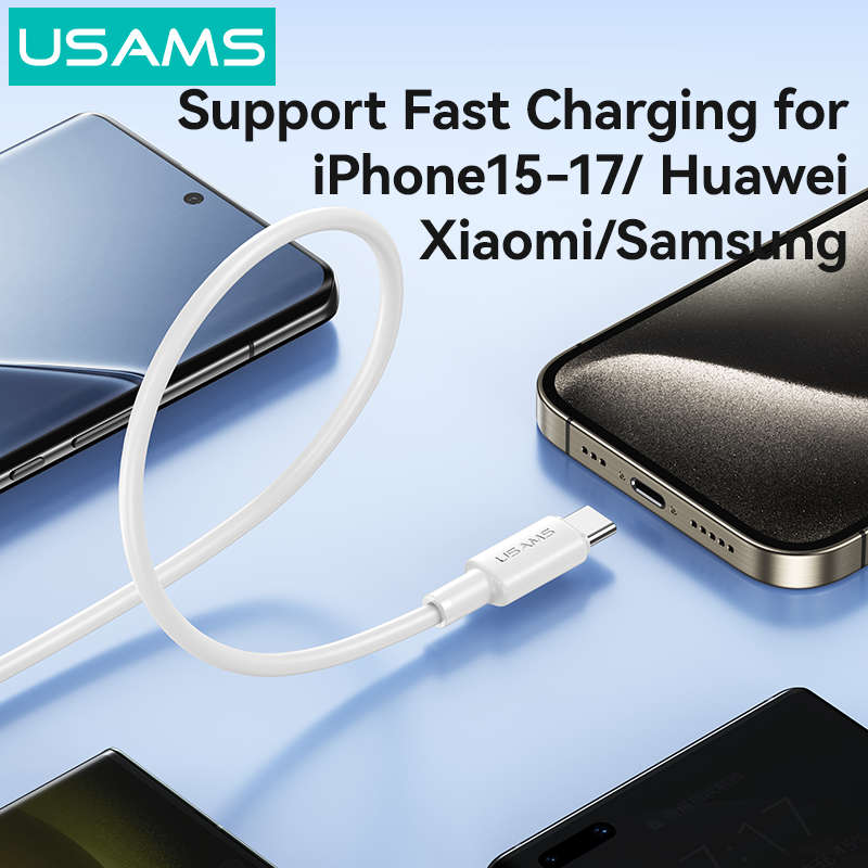 60W Type-C to Type-C - USAMS U90 PD60W USB-C to USB-C Cable PD QC FCP Fast Charging Data Transmissio