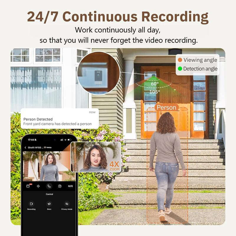 Black Light Night Vision(2.4G) - Guudgo 3MP 2K Mini Window Security Camera Wireless WiFi HD Night Vi