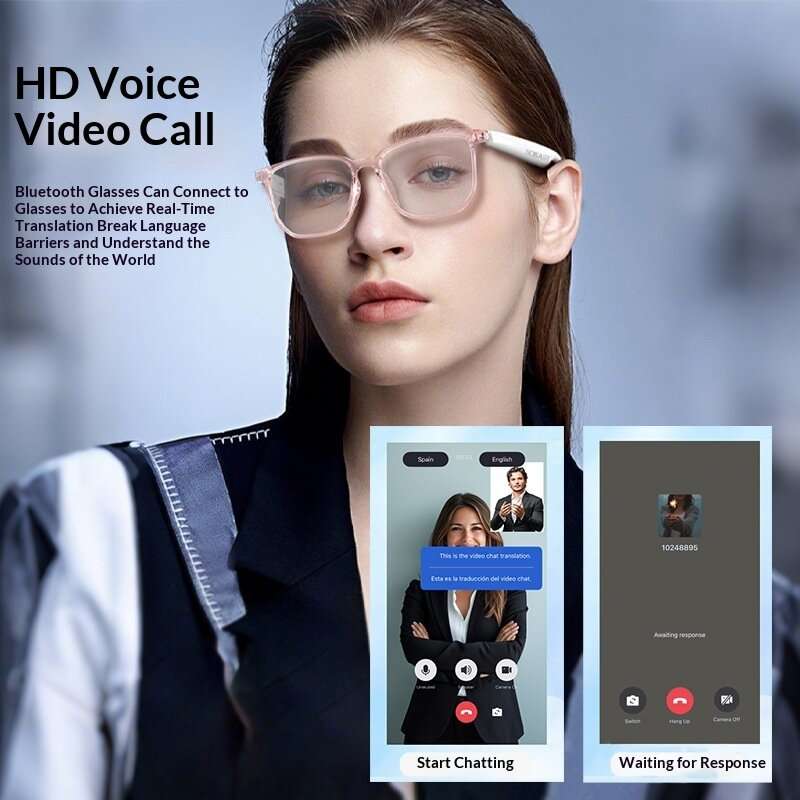 Black - SOBAST SG2pro bluetooth Glasses Earphone AI Smart Translation Real Time Interpreter 2 in 1 G
